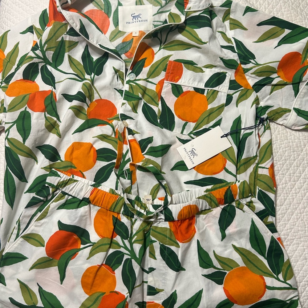 COPY - Printfresh Clementine sleep short set SIZE SMALL NWT
